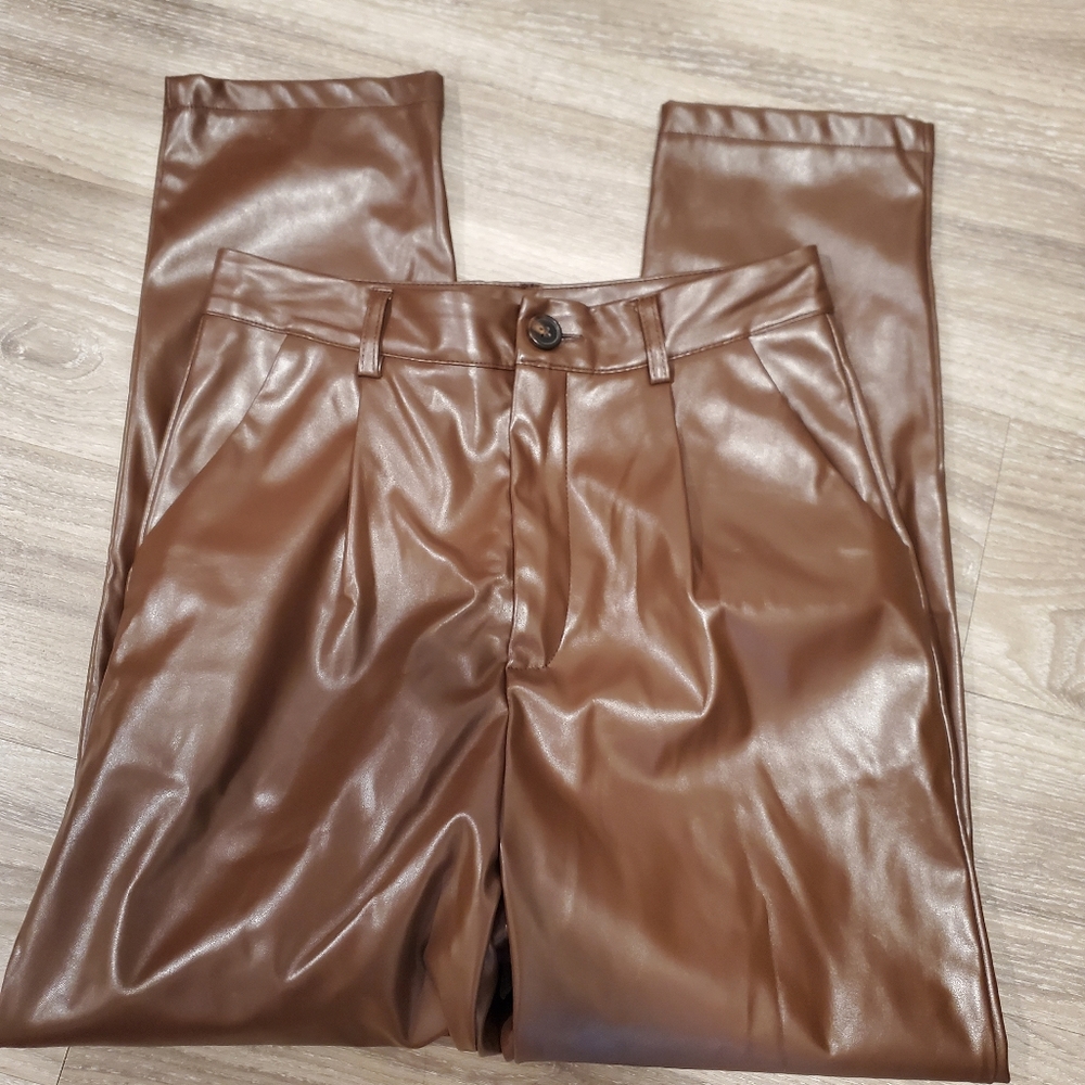 Small Faux Leather Pants